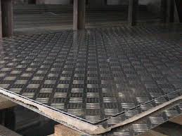 Алюминиевый металлопрокат Алюминиевый лист рифленый «Квинтет» 1050 размер 1500х3000 толщина 4,0 мм