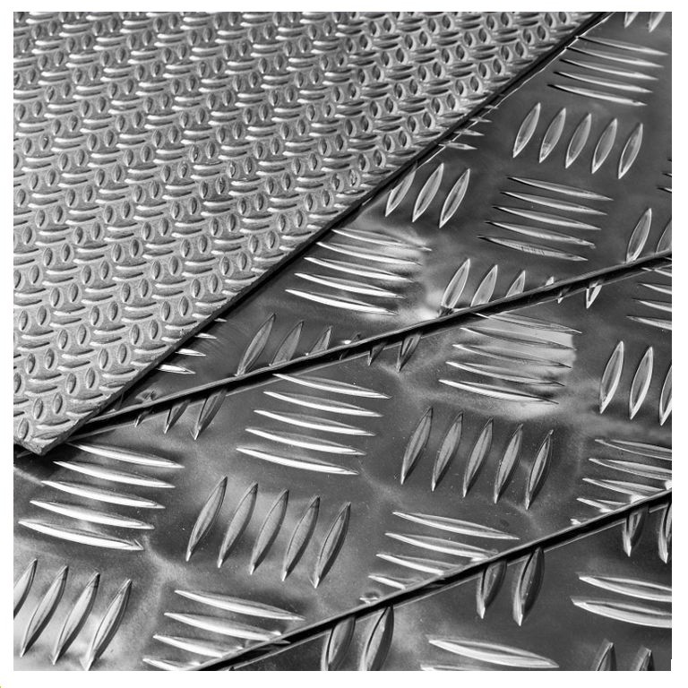Алюминиевый металлопрокат Лист алюминиевый рифленый «Квинтет» 1050 размер 1000х2000 толщина 6,0 мм