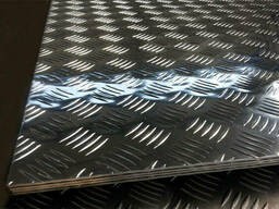Алюминиевый металлопрокат Лист алюминиевый рифленый «Квинтет» 1050 размер 1500х4000 толщина 5,0 мм