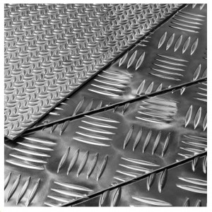 Алюминиевый металлопрокат Лист алюминиевый рифленый «Квинтет» 1050 размер 1000х2000 толщина 3,0 мм